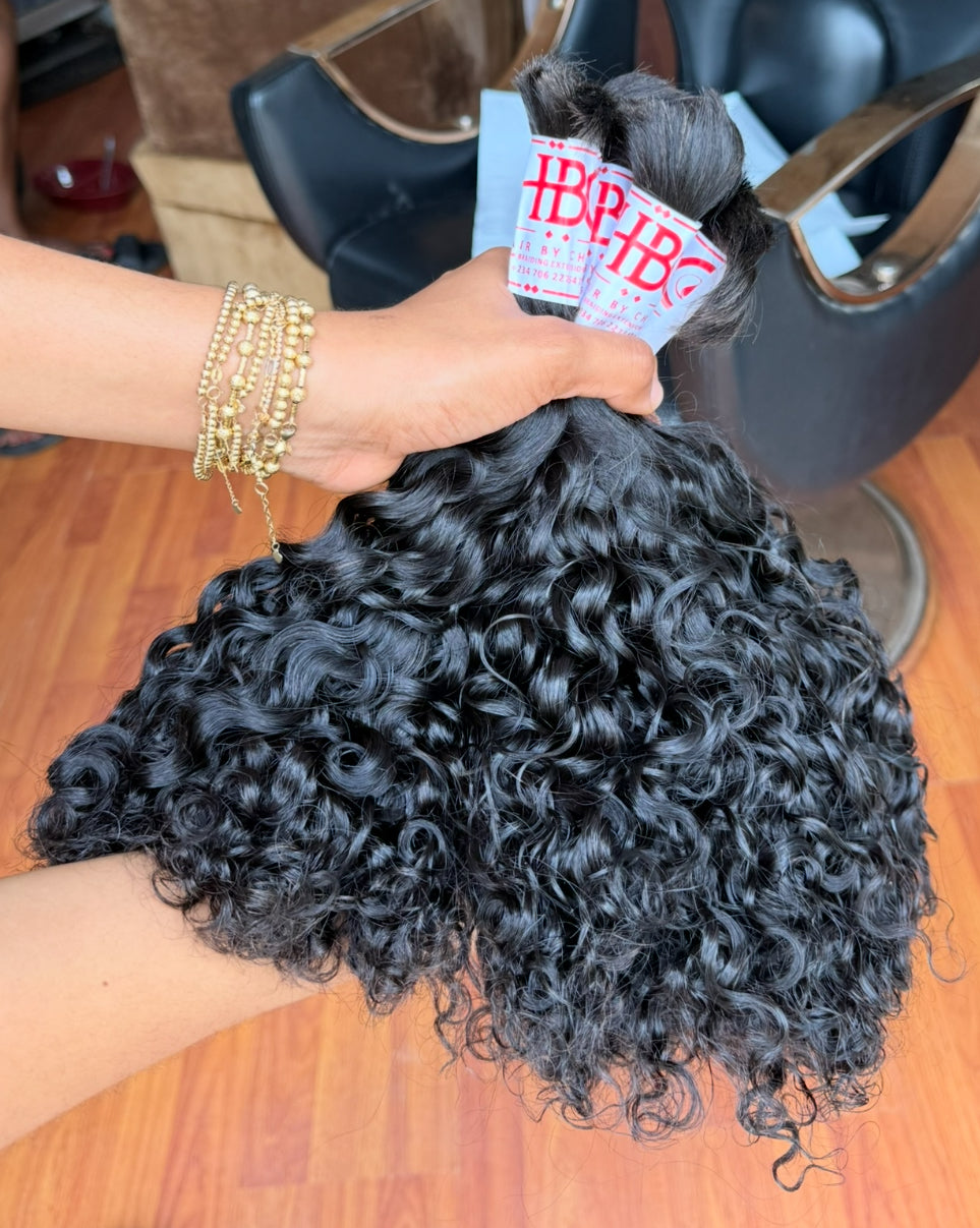 Human hair braiding extension