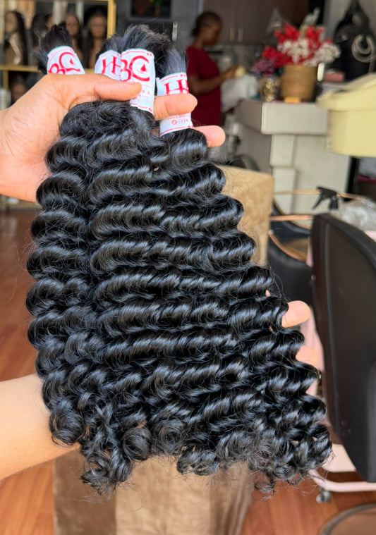 Human hair braiding extension